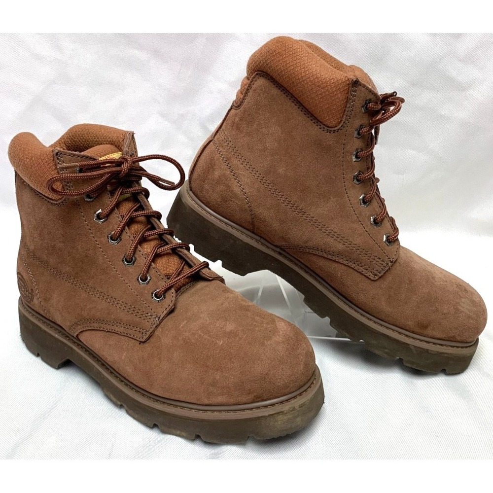 Dickies Oil Resistent Steel Toe Work Boots Brown Suede 5830 Sz. 10.5 D NearlyNew
